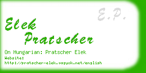 elek pratscher business card